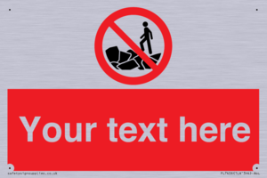 Custom No climbing on rocks